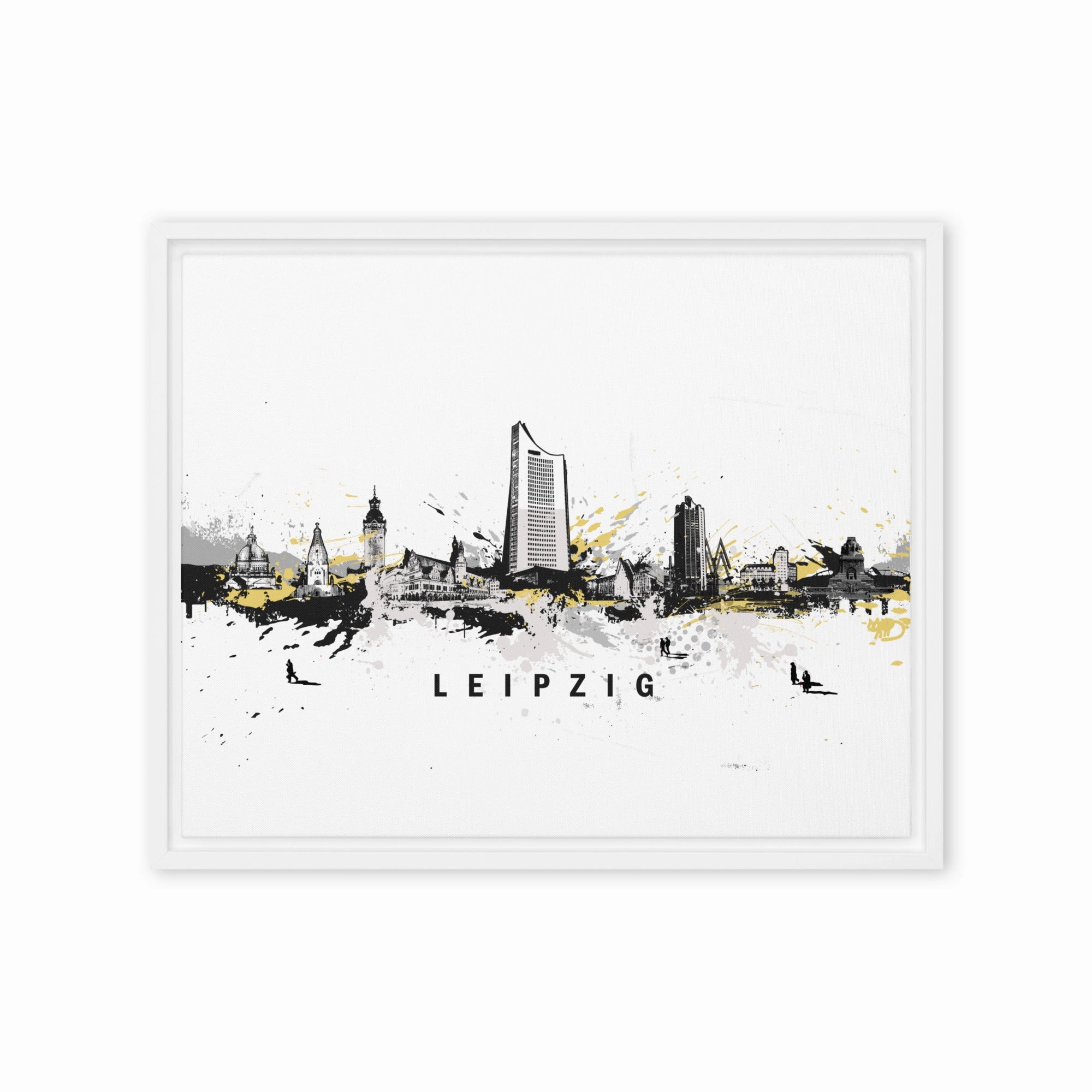 Framed canvas - Skyline Leipzig