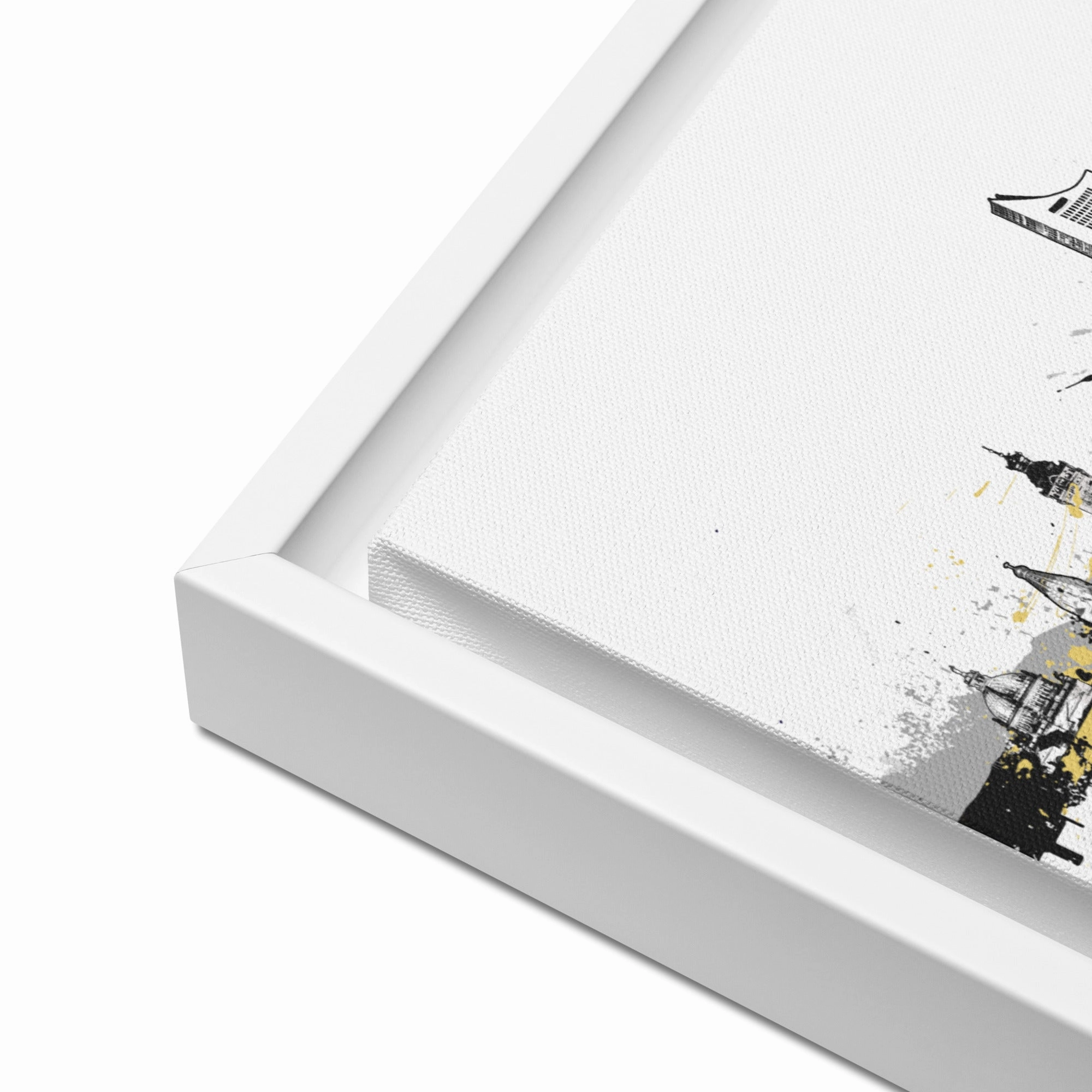 Framed canvas - Skyline Leipzig
