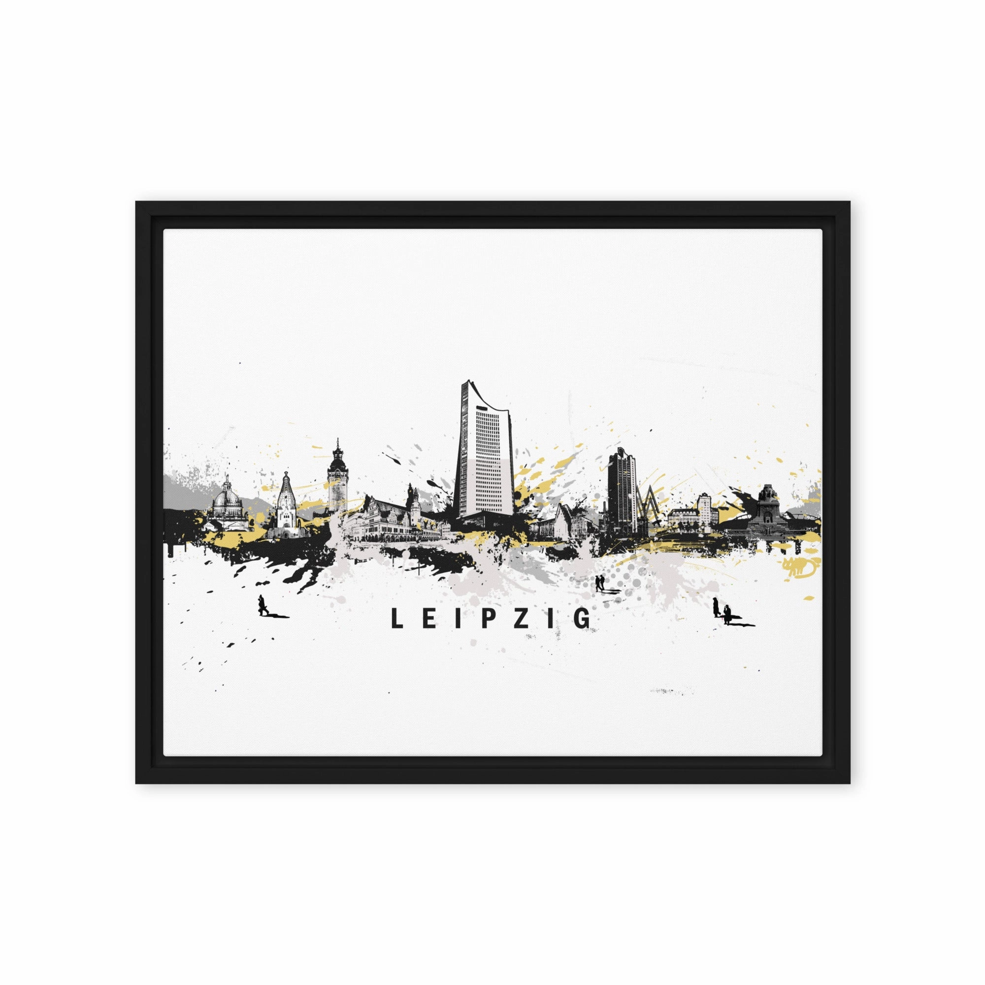 Framed canvas - Skyline Leipzig