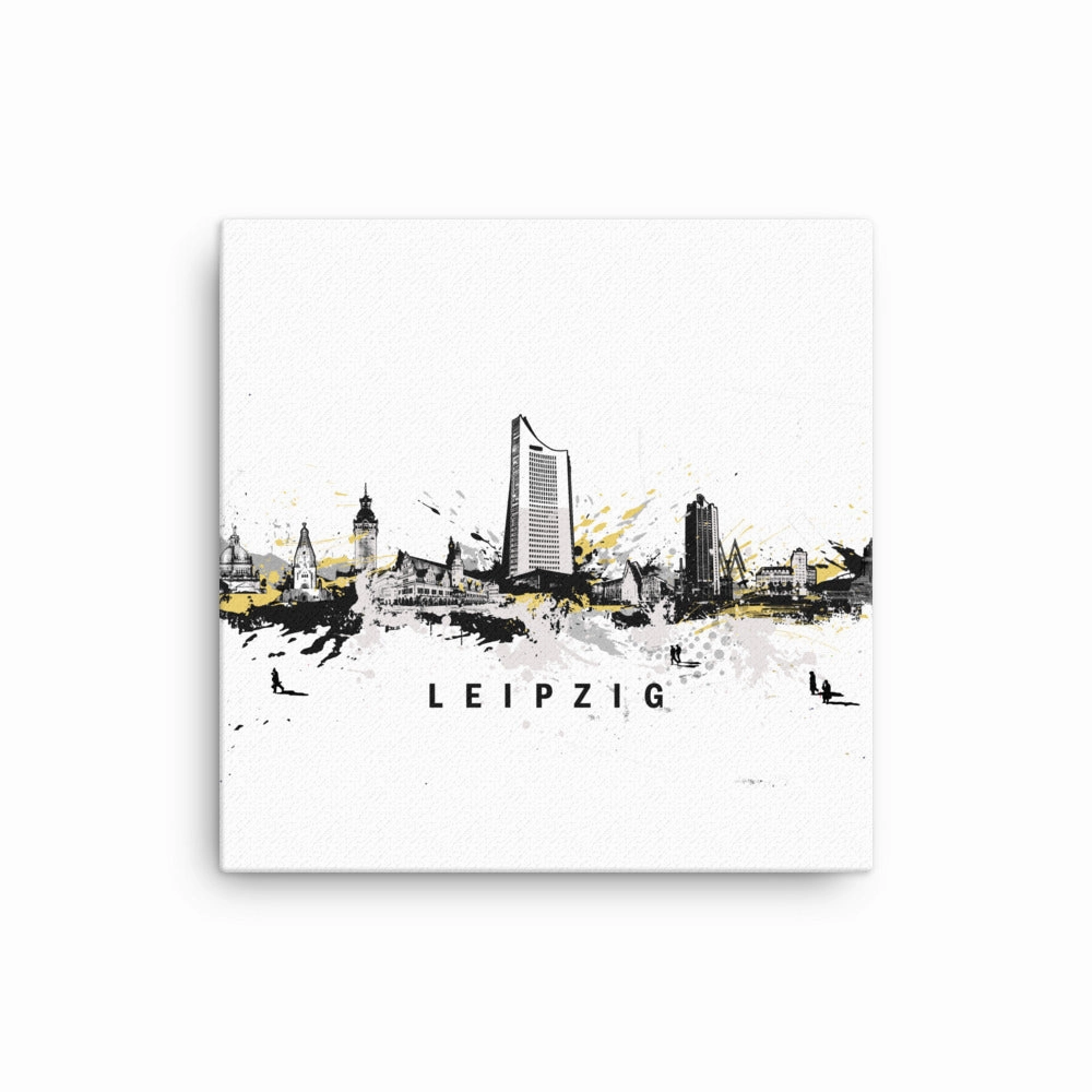 Framed canvas - Skyline Leipzig