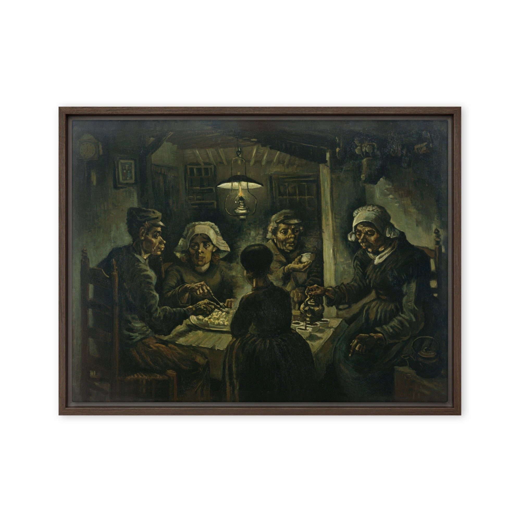 Framed Canvas - Van Gogh, Potato Eater 1885