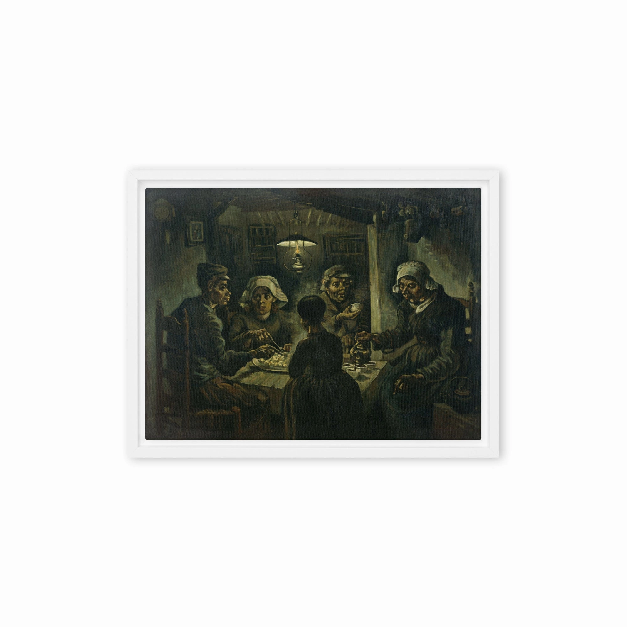 Framed Canvas - Van Gogh, Potato Eater 1885
