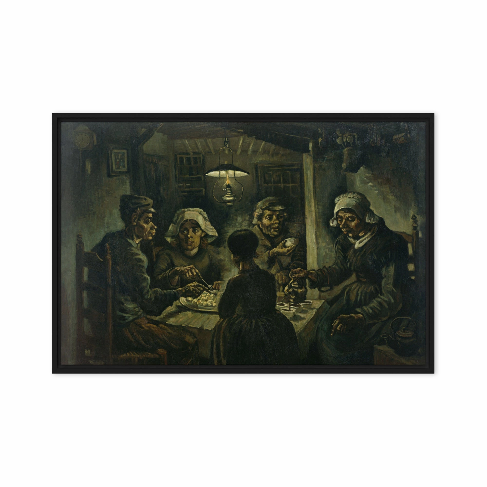 Framed Canvas - Van Gogh, Potato Eater 1885
