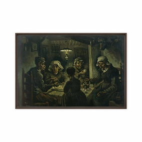 Framed Canvas - Van Gogh, Potato Eater 1885 canvas mural art