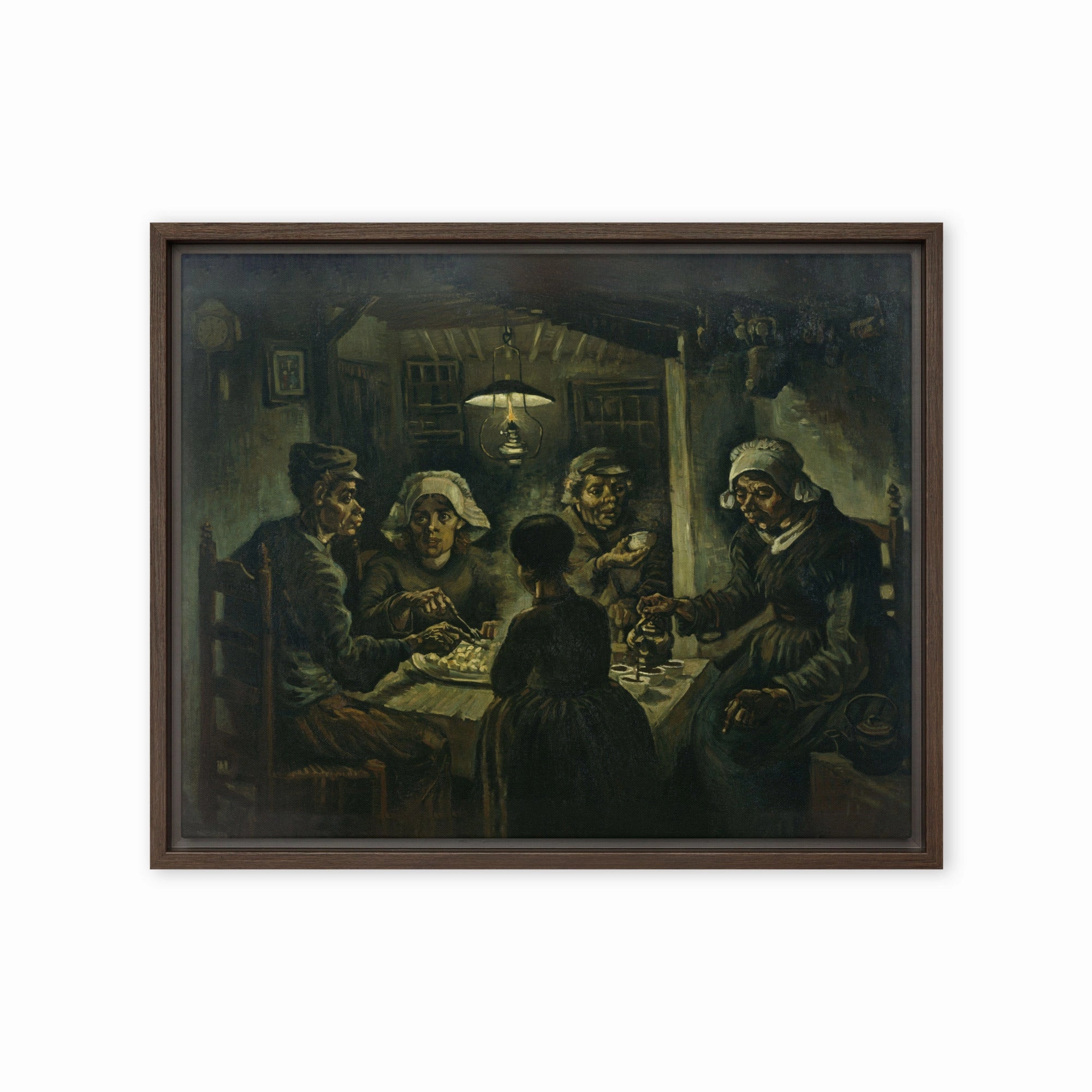 Framed Canvas - Van Gogh, Potato Eater 1885