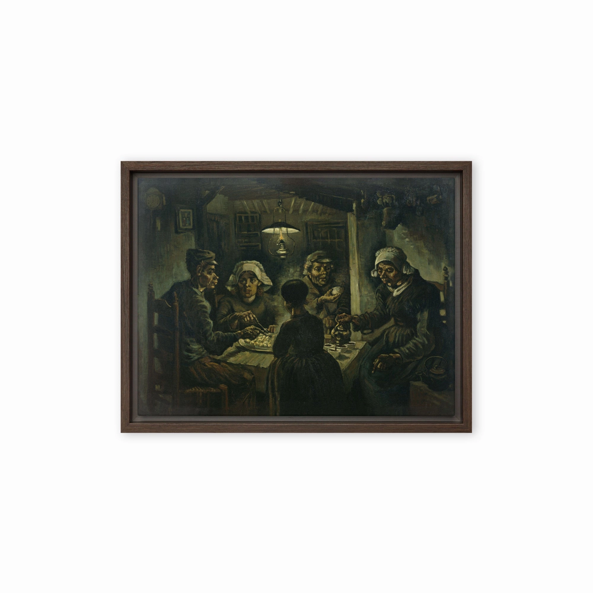 Framed Canvas - Van Gogh, Potato Eater 1885