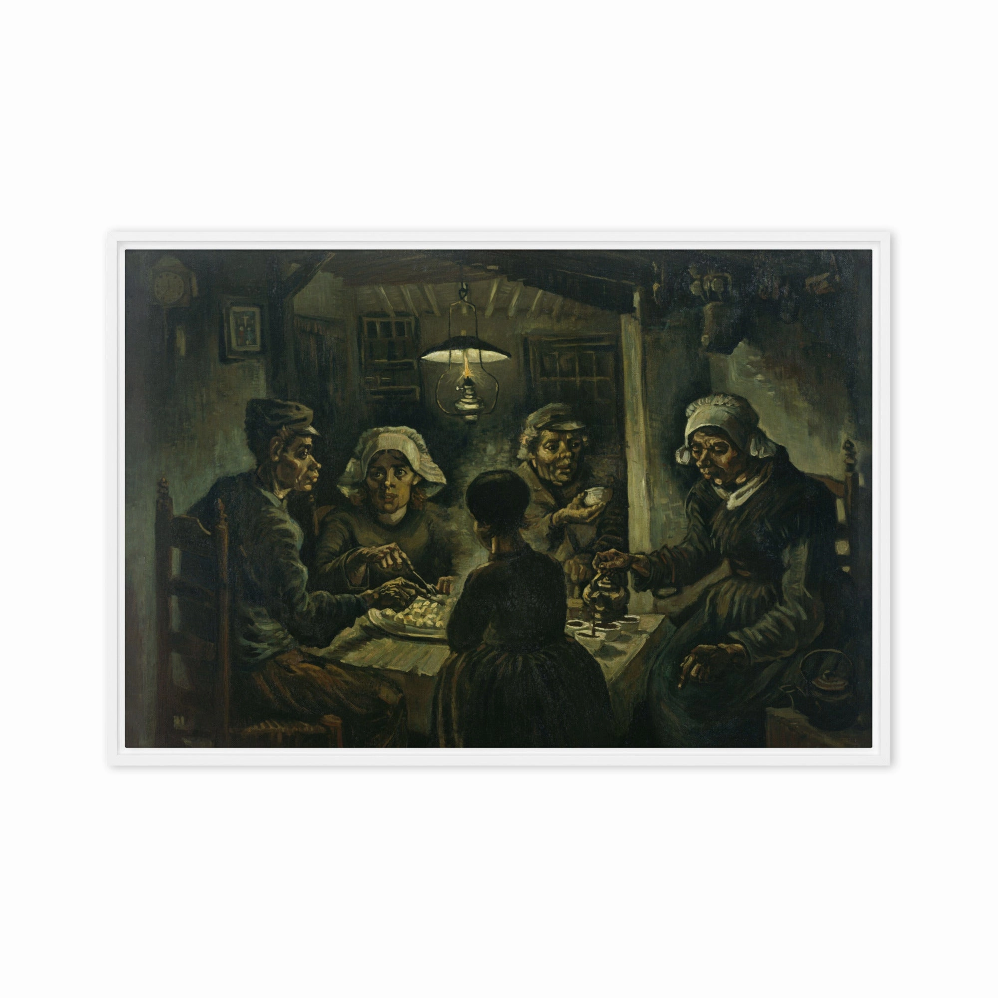 Framed Canvas - Van Gogh, Potato Eater 1885