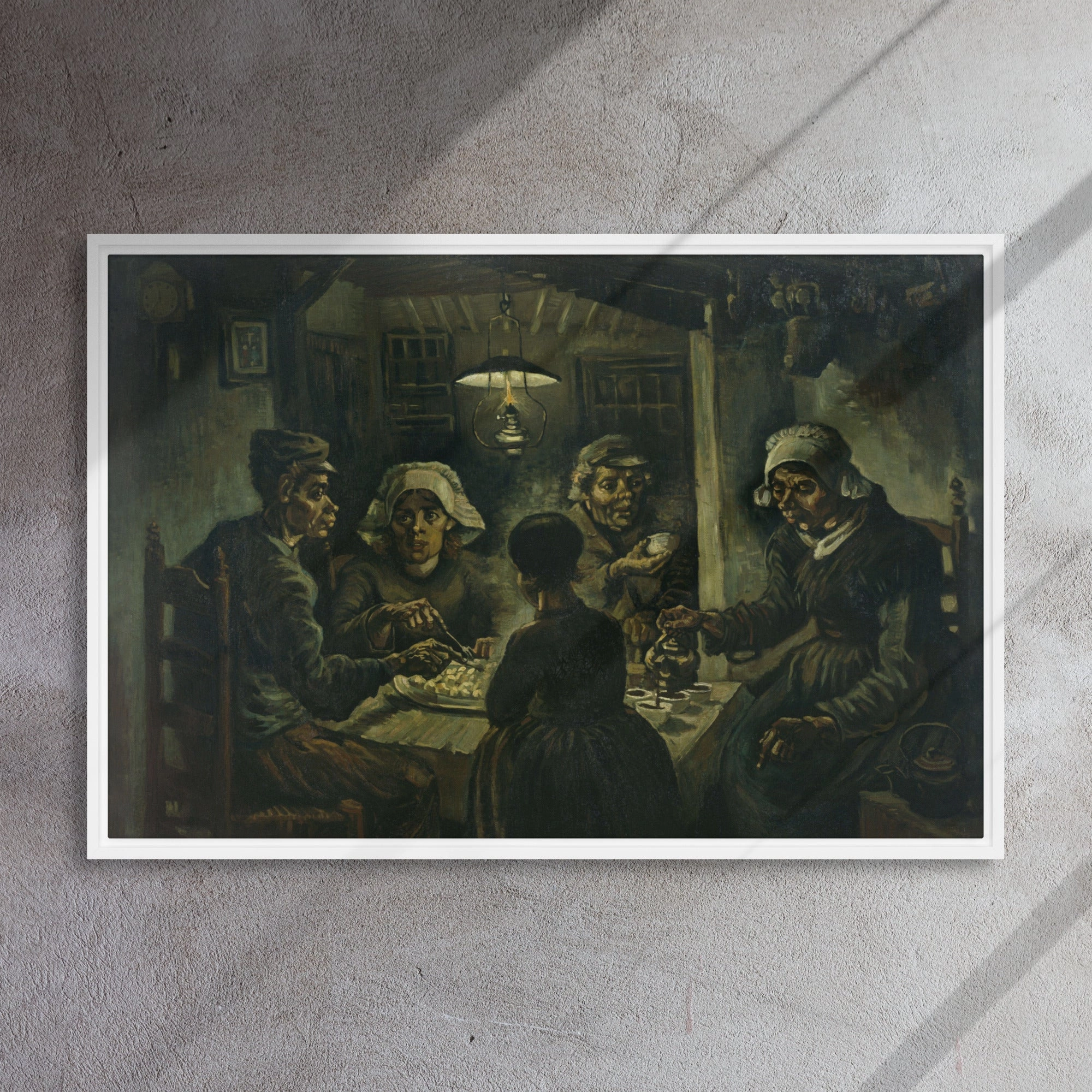 Framed Canvas - Van Gogh, Potato Eater 1885