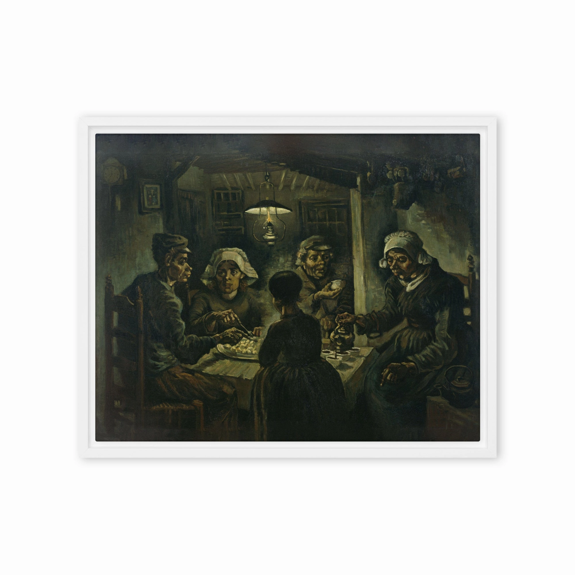 Framed Canvas - Van Gogh, Potato Eater 1885