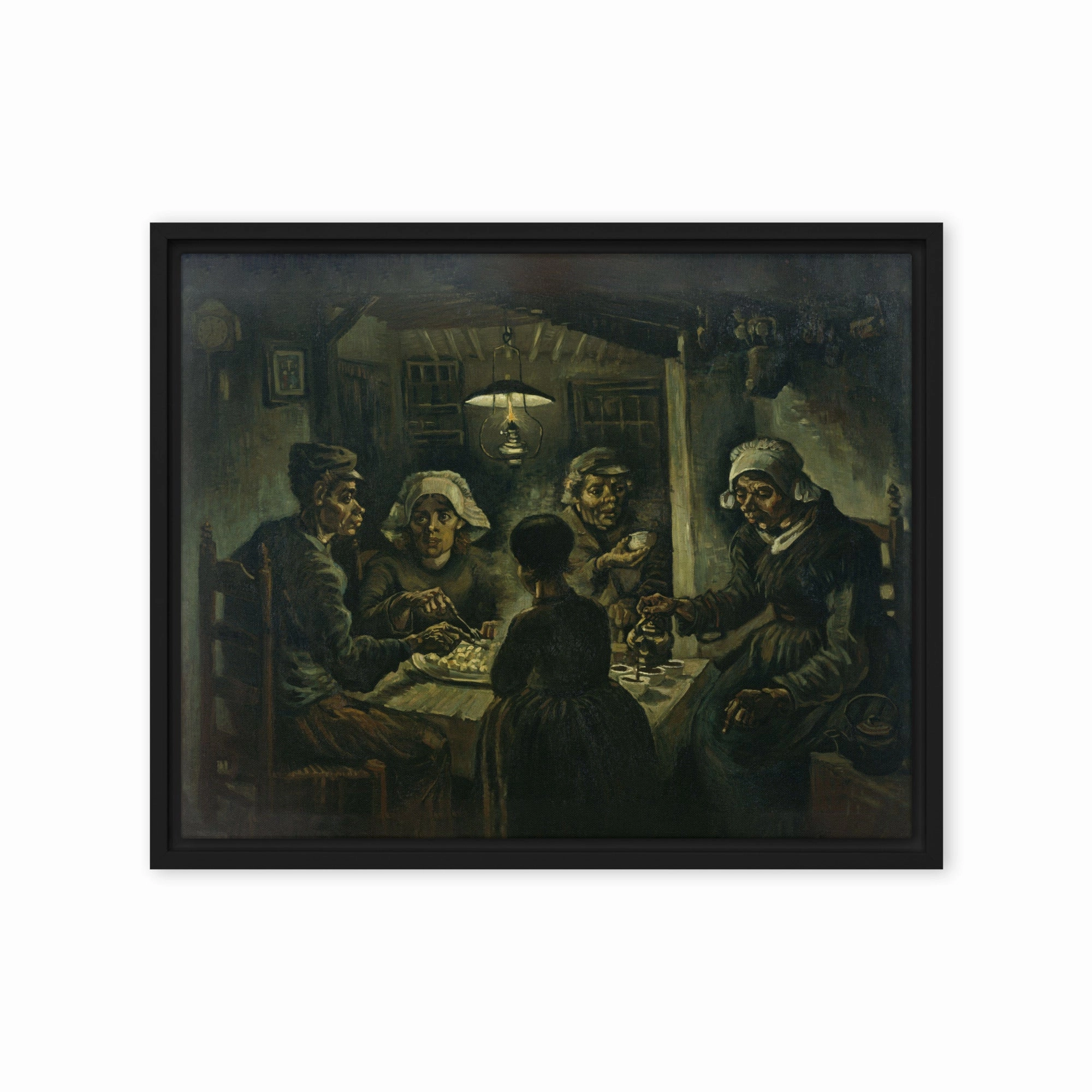 Framed Canvas - Van Gogh, Potato Eater 1885