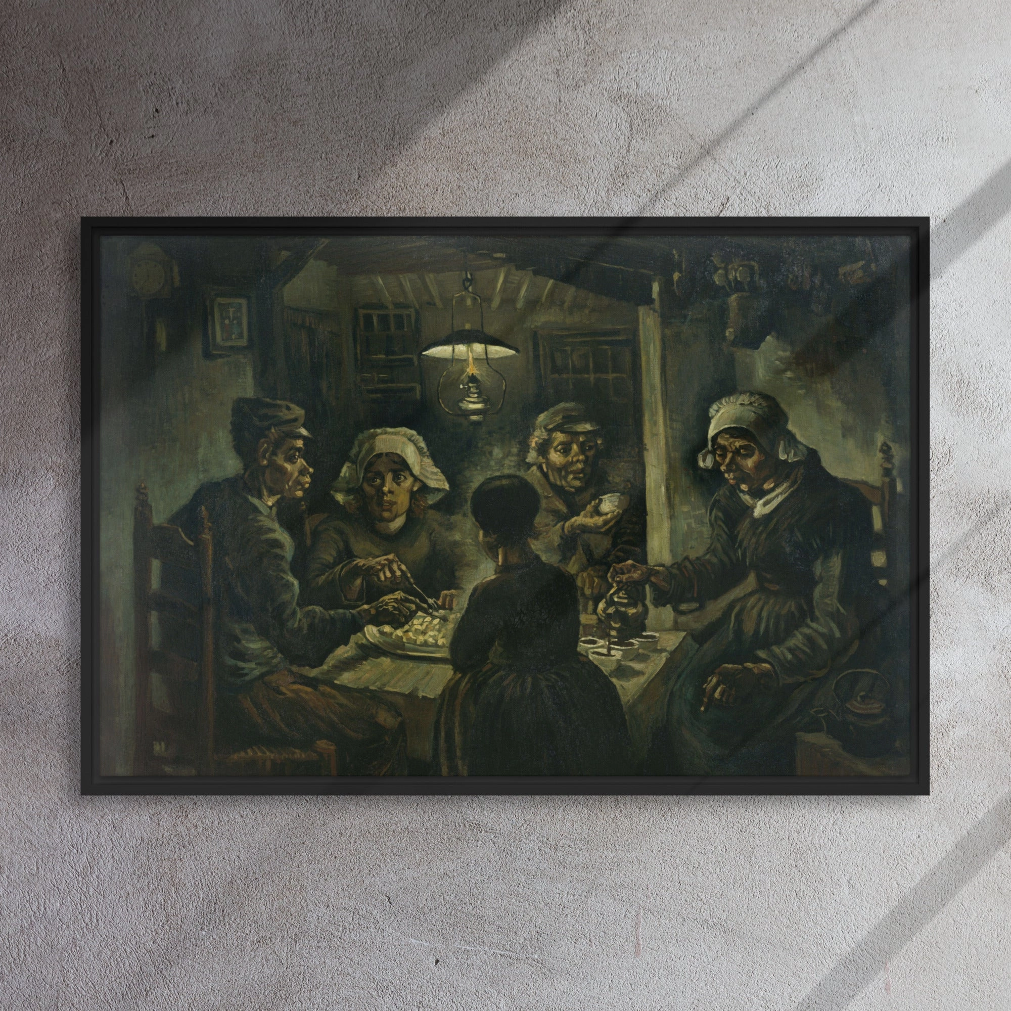 Framed Canvas - Van Gogh, Potato Eater 1885