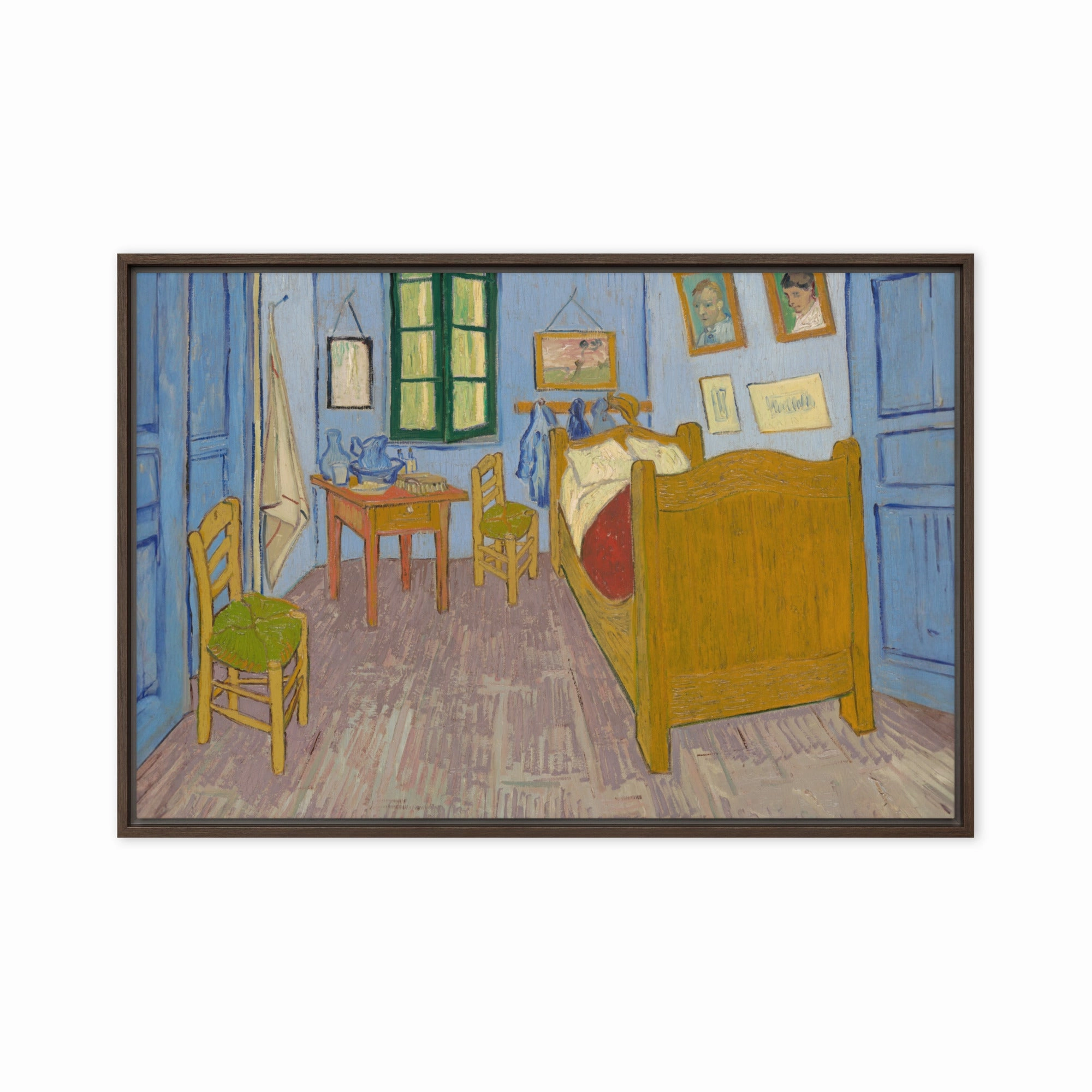 Framed Canvas - Van Gogh, The Bedroom in Arles