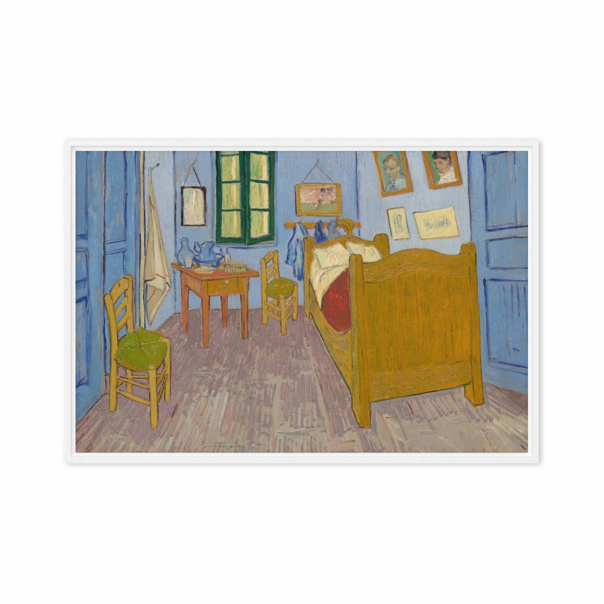 Framed Canvas - Van Gogh, The Bedroom in Arles