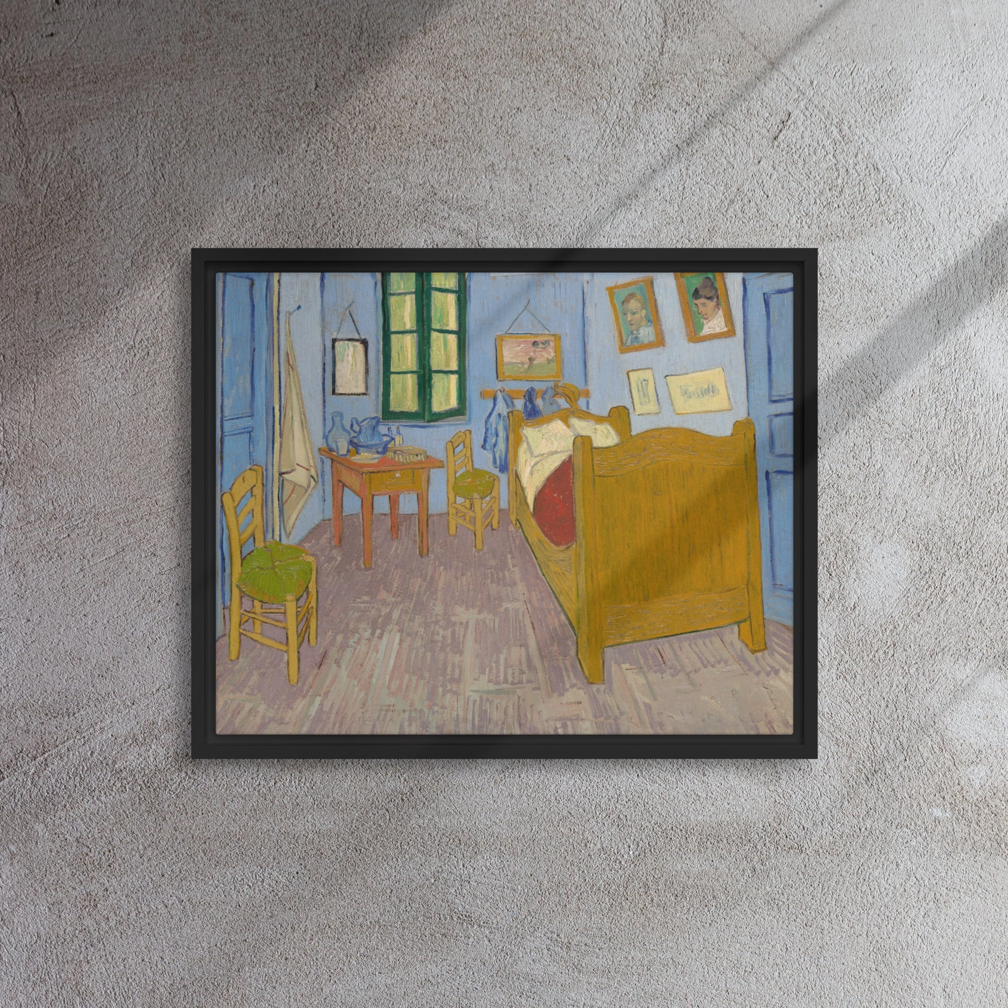 Framed Canvas - Van Gogh, The Bedroom in Arles