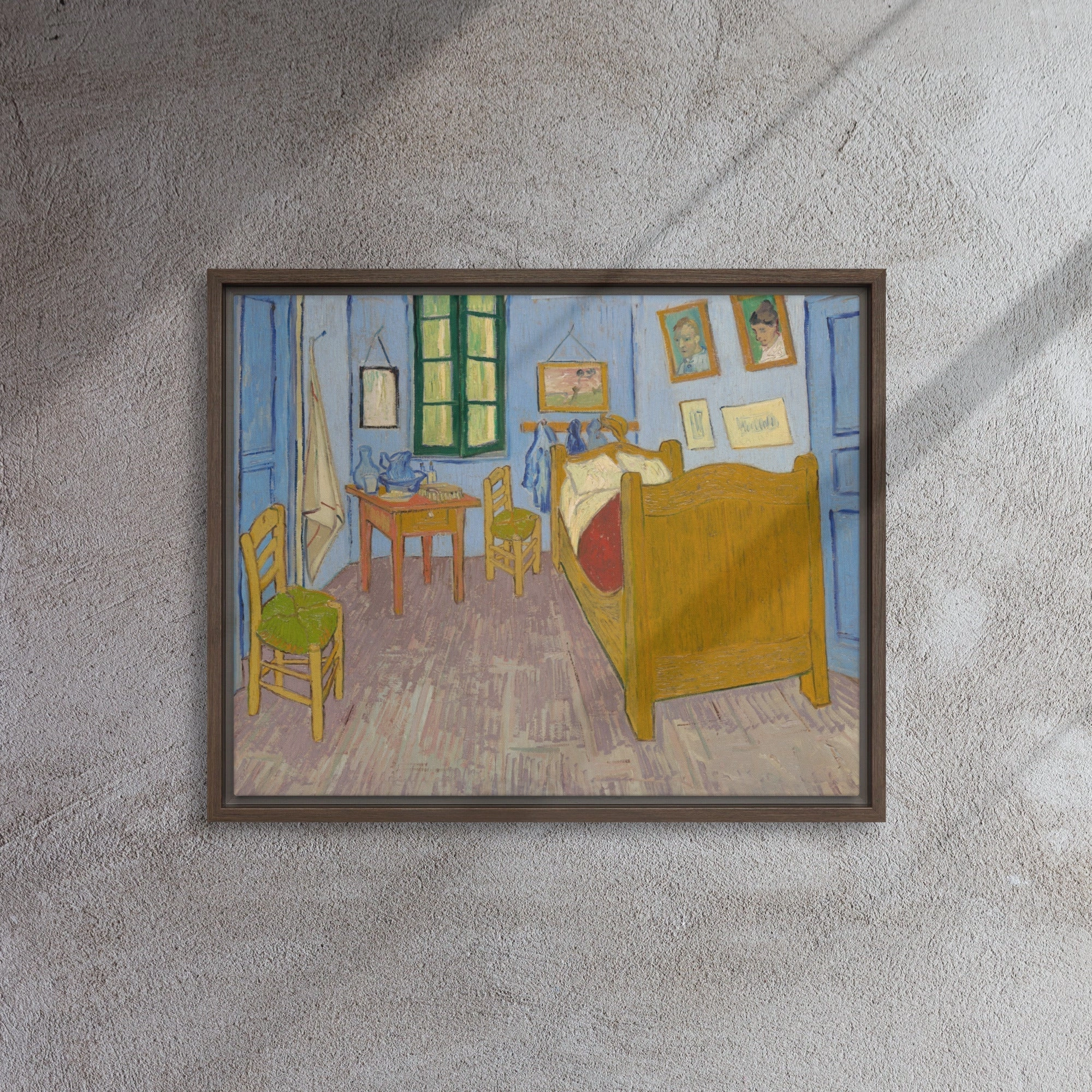 Framed Canvas - Van Gogh, The Bedroom in Arles