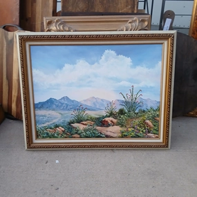 FRAMED DESSERT LANDSCAPE OIL PAINTING classic mural painting