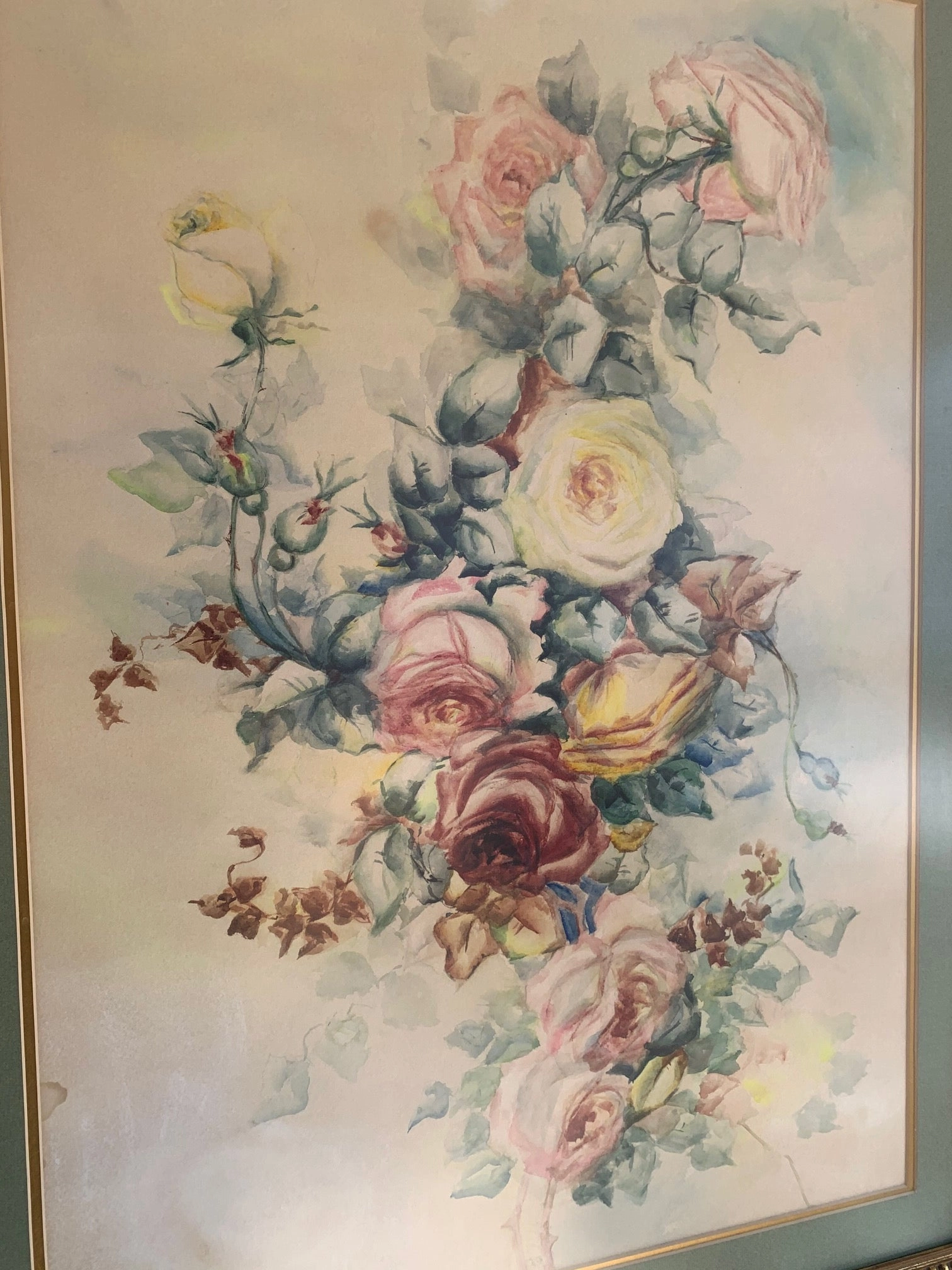 FRAMED FLORAL WATERCOLOR PRINT