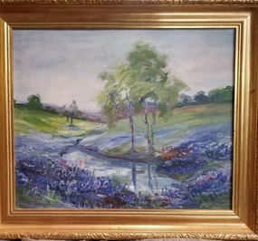 FRAMED IMPRESSIONIST TEXAS RIVER OIL PAINTING classic mural painting