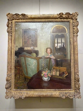 FRAMED OIL PAINTING OF BONAVENTURA DEVINE BU JOHN KOCH classic mural painting