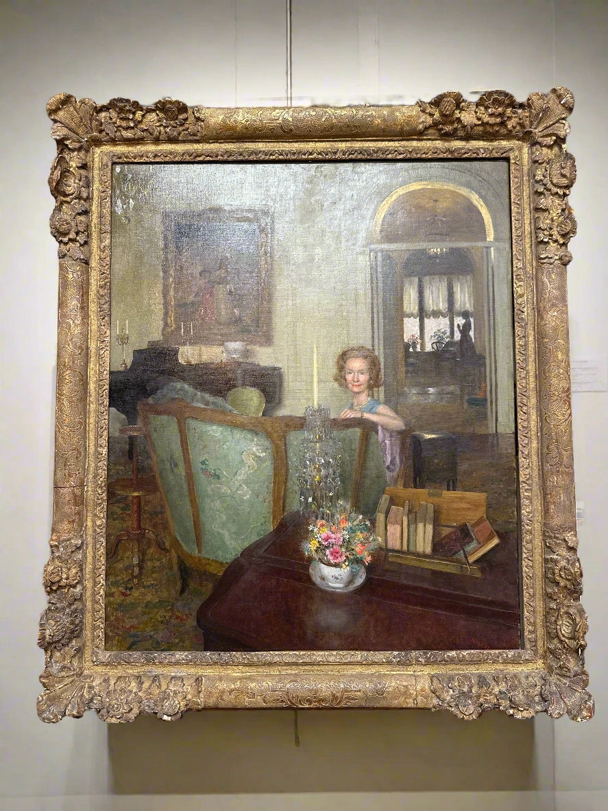 FRAMED OIL PAINTING OF BONAVENTURA DEVINE BU JOHN KOCH classic mural painting