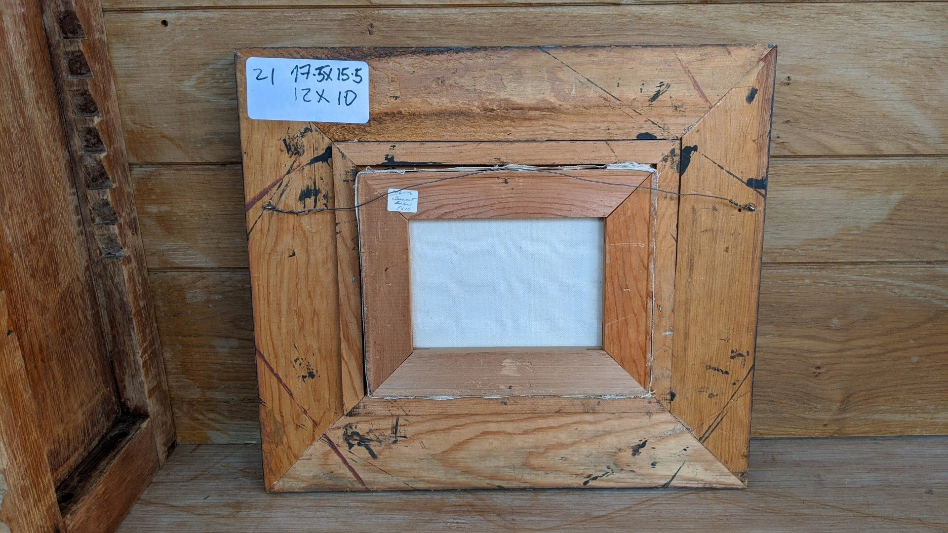 FRAMED OIL PAINTING OF DILAPIDATED BARN
