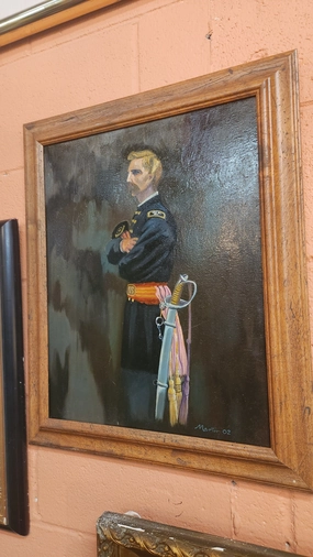 FRAMED OIL PAINTING OF GENERAL JOSHUA LAWRENCE CHAMBERLAIN classic mural painting
