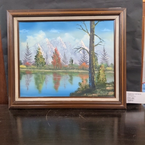 FRAMED OIL PAINTING OF LANDSCAPE classic mural painting