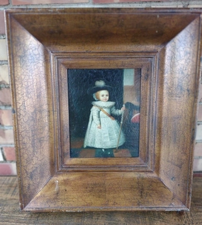 FRAMED OIL PAINTING OF VICTORIAN CHILD classic mural painting