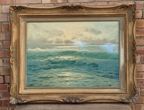FRAMED SEASCAPE OIL PAINTING ON CANVAS classic mural painting
