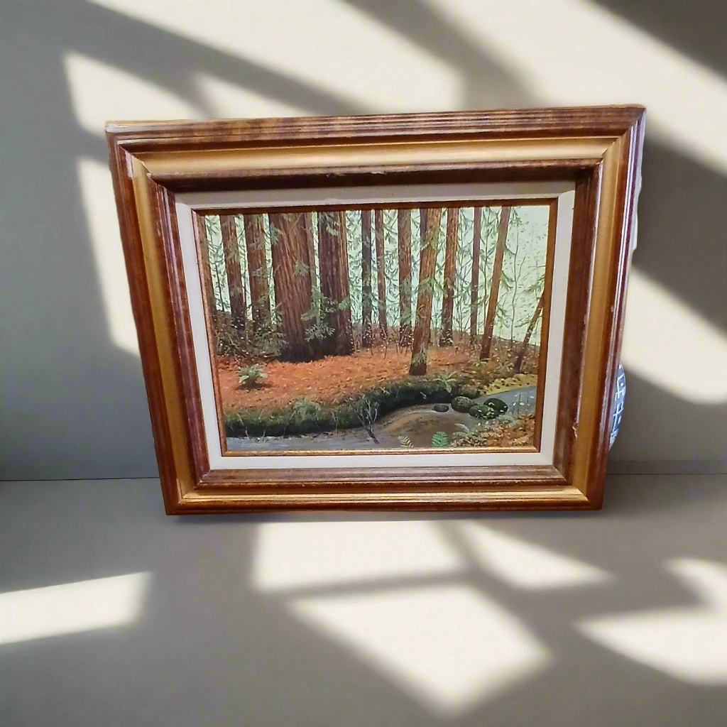 FRAMED SYLVAN LANDSCAPE OIL PAINTING classic mural painting