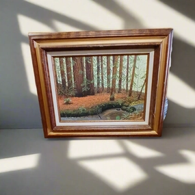 FRAMED SYLVAN LANDSCAPE OIL PAINTING classic mural painting