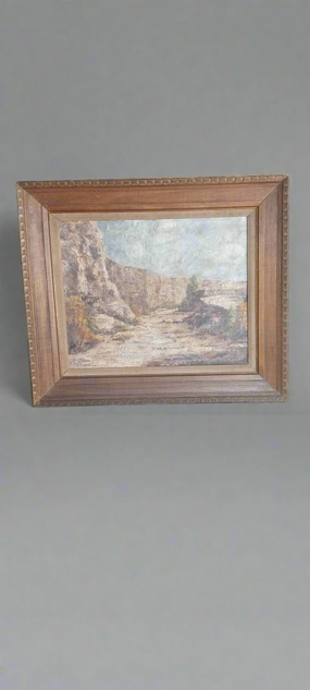 FRAMED WESTERN LANDSCAPE OIL PAINTING classic mural painting