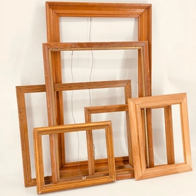 Frames Empty Set textured wall artwork