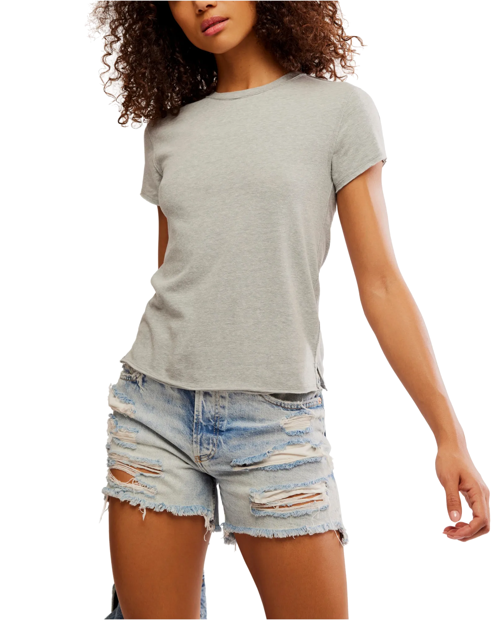 Free People Kleidung Nova T-Shirt in Greyhound