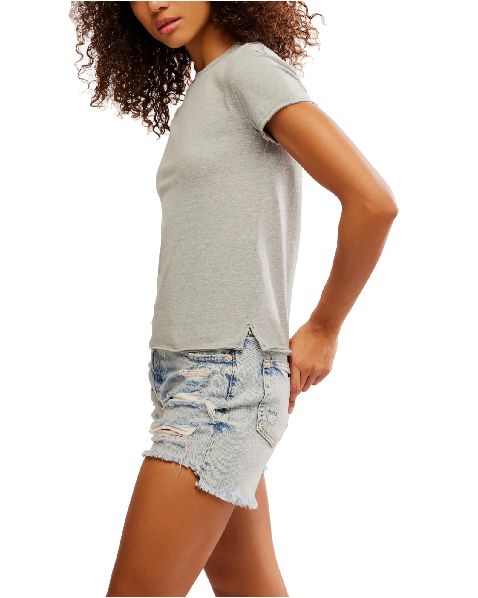 Free People Kleidung Nova T-Shirt in Greyhound