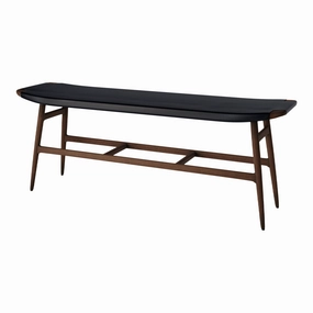 Freja Bench - Leather Seat modern art object