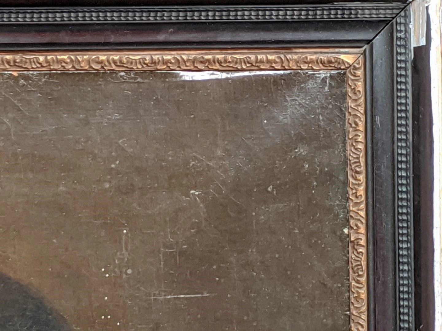 FRENCH NOBLEMAN OIL PAINTING AS FOUND