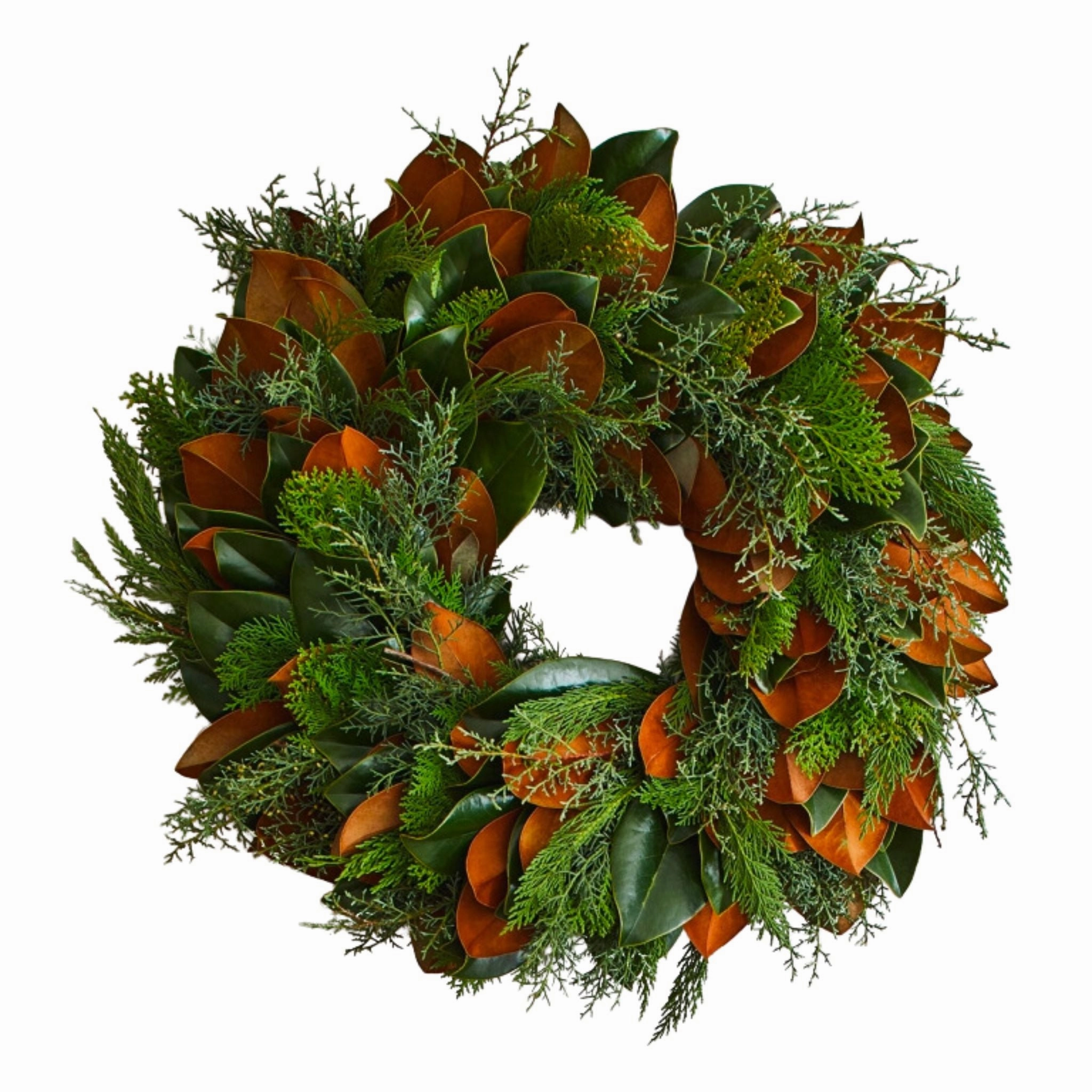 Fresh Bunches Magnolia Wreath home display ornament