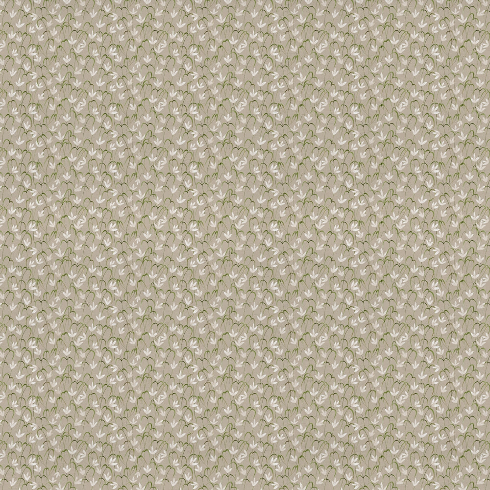 Fresia Printed Cotton Fabric (By The Metre) Stone