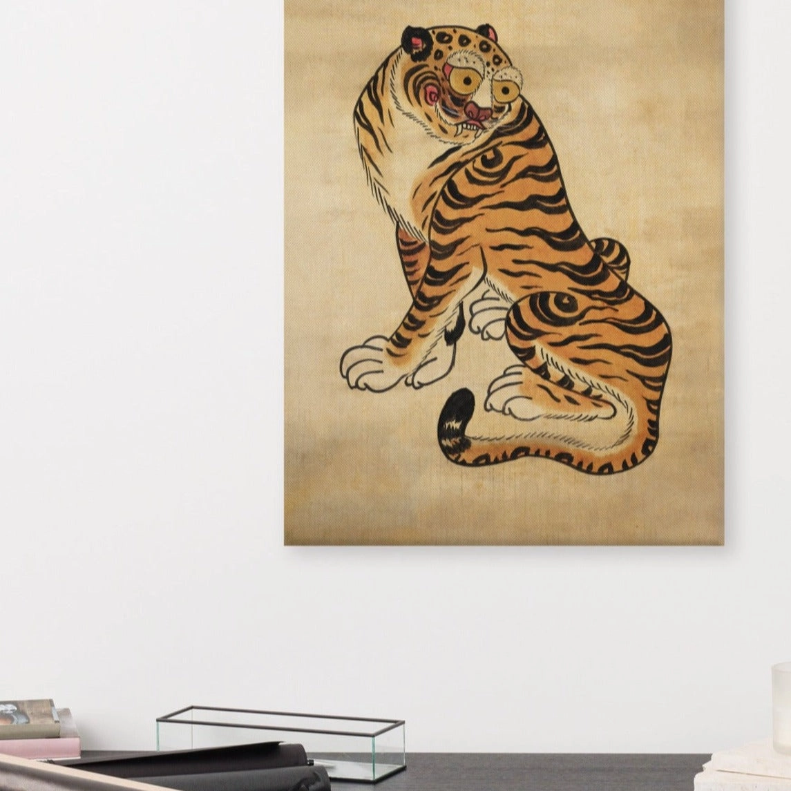 friendly tiger - canvas