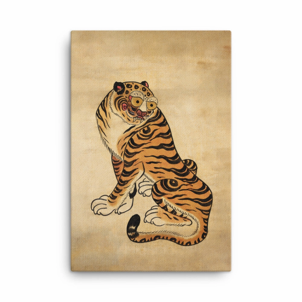 friendly tiger - canvas