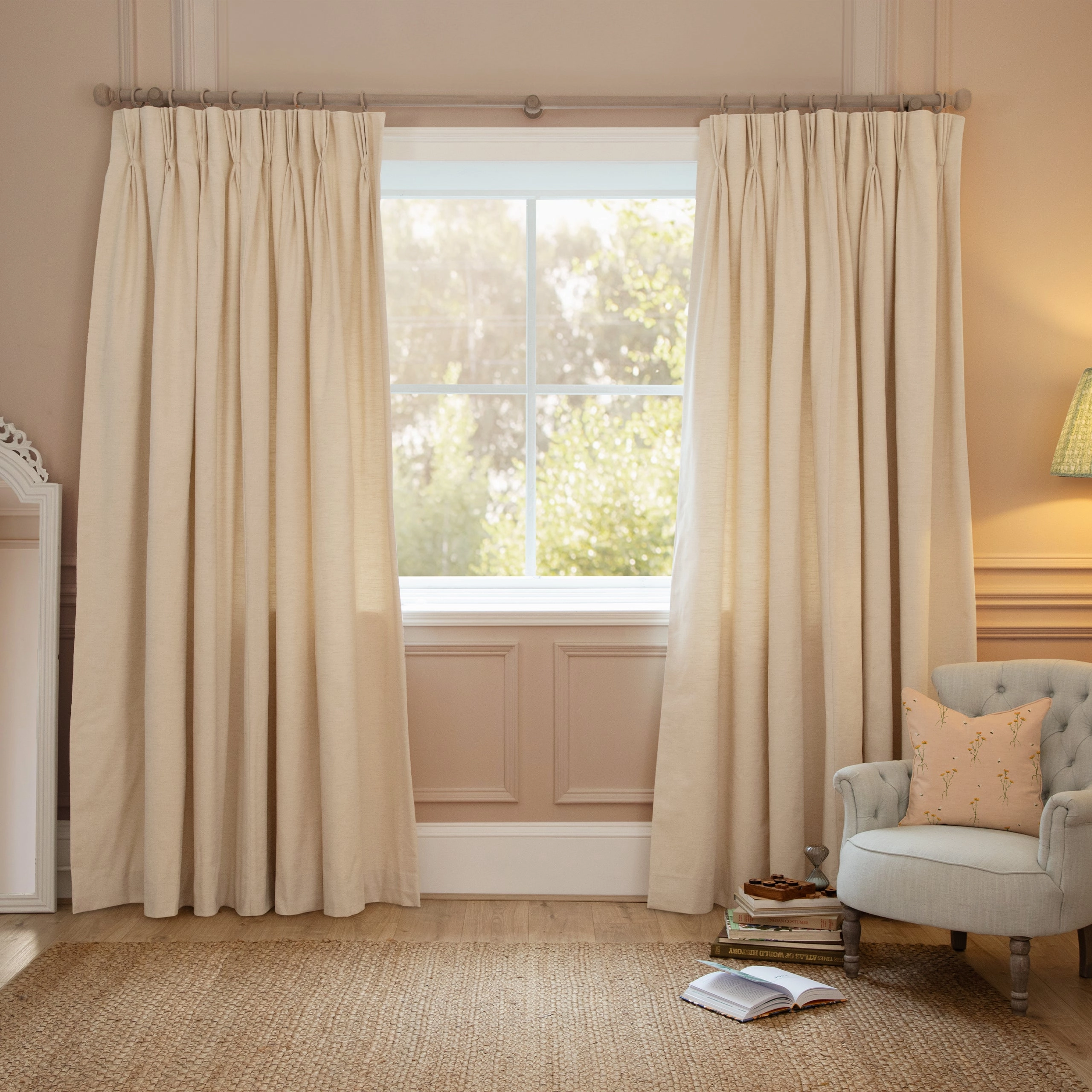 Fuchsia Flight Printed Made to Measure Curtains Linen