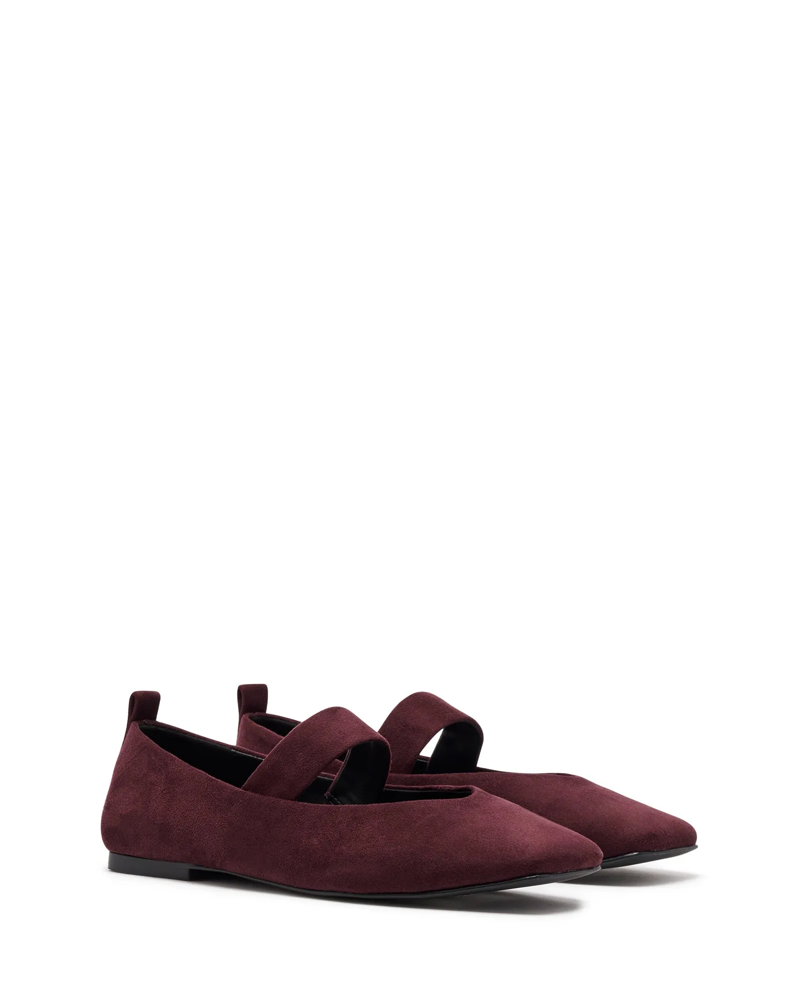 Gael Ballettflach Bordeaux Wildleder