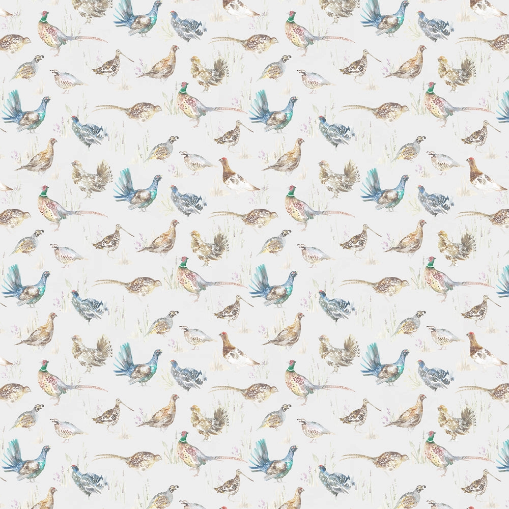Game Birds Printed Linen Fabric (By The Metre) Mini