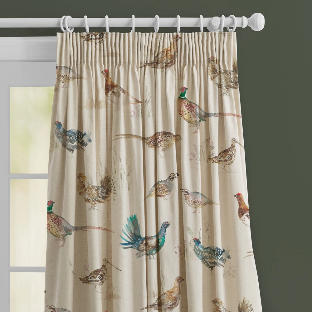 Game Birds Printed Made to Measure Curtains Linen