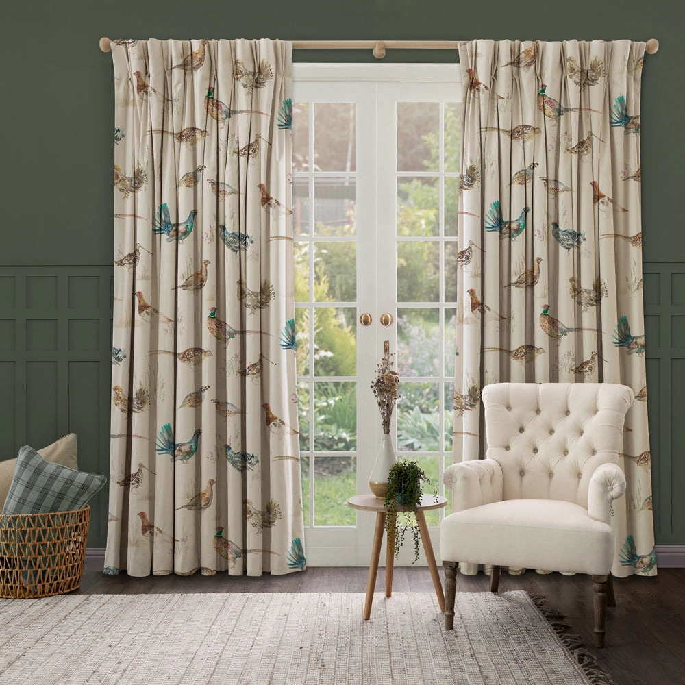Game Birds Printed Made to Measure Curtains Linen