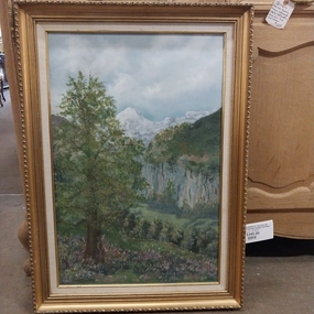 GARDEN OF THE GODS OIL PAINTING SIGNED HOFFMAN classic mural painting