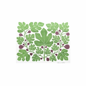 Garden Series: Fig Risograph Art Print framed wall decor