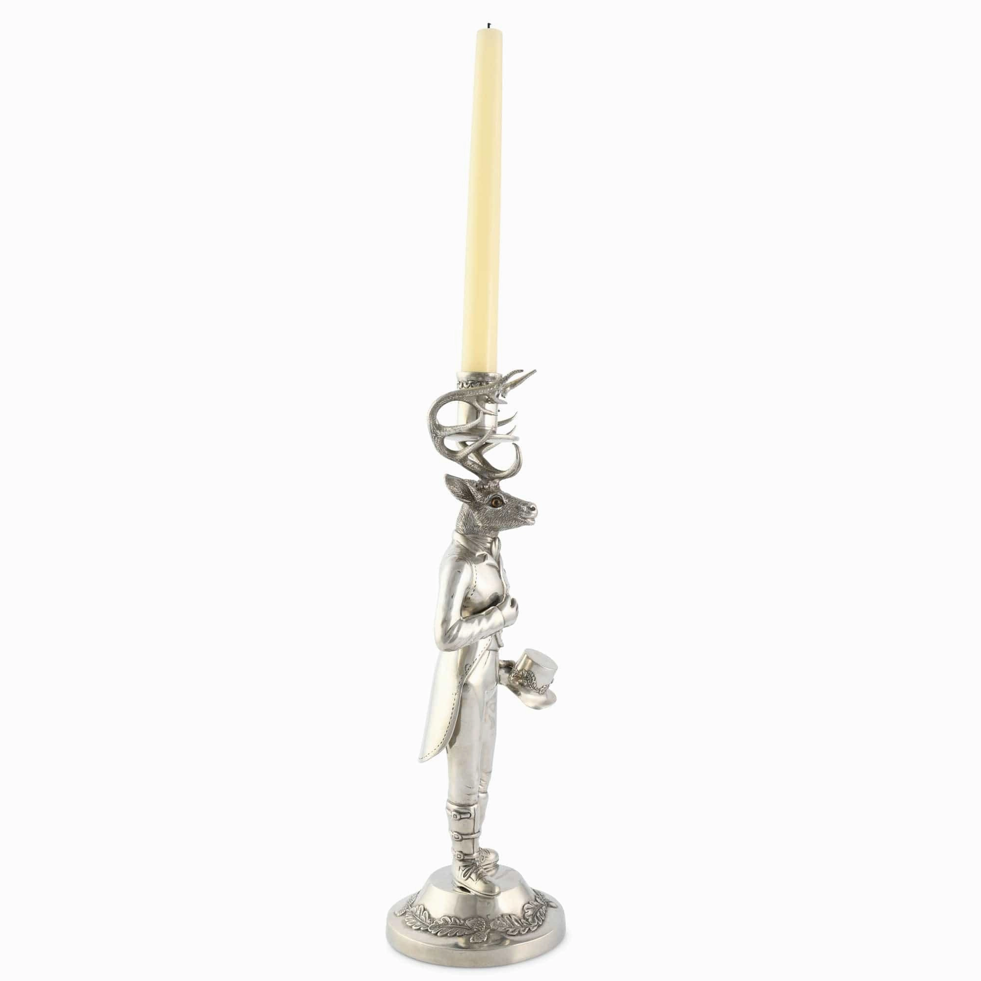 Gentleman Elk Tall Candlestick