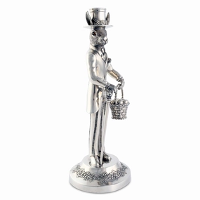 Gentleman Hare Tall Candlestick home display ornament